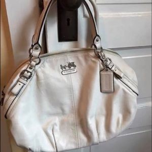 Large white coach bag AUTHENTIC